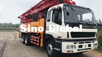 Kırmızı İkinci El Beton Kamyonu Sany 46m Isuzu Şasili