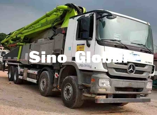 Zoomlion Kullanılmış Beton Pompası Kamyonu, Kullanılmış Beton Bomlu Kamyonları 52 Metre 300KW