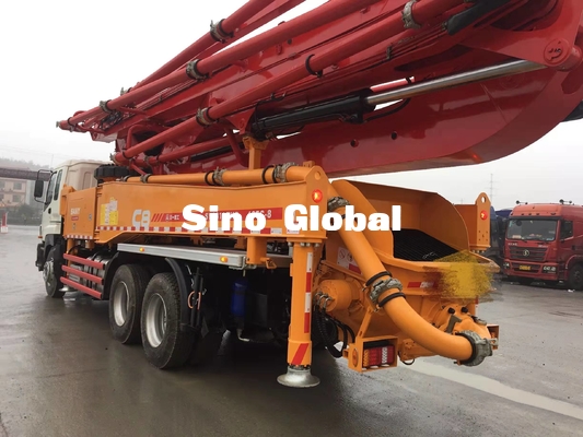 Kırmızı İkinci El Beton Kamyonu Sany 46m Isuzu Şasili
