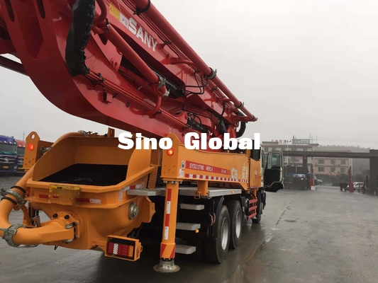 Kırmızı İkinci El Beton Kamyonu Sany 46m Isuzu Şasili