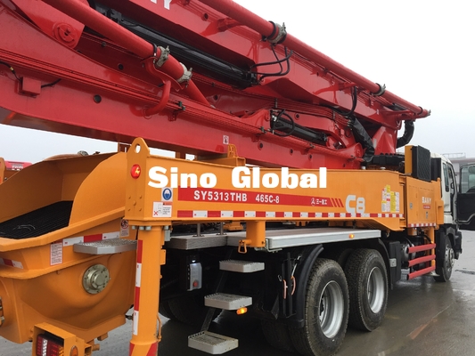 Kırmızı İkinci El Beton Kamyonu Sany 46m Isuzu Şasili