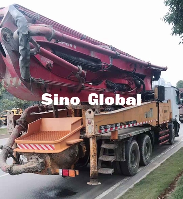 Bom Kullanılmış Beton Pompası Kamyonu 46m / 4 Bölüm 125mm Boru CE Belgesi