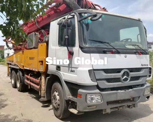 12Mpa Kullanılmış Beton Pompası Kamyonları Euro4 46m 4 Bölüm Dikey Erişim
