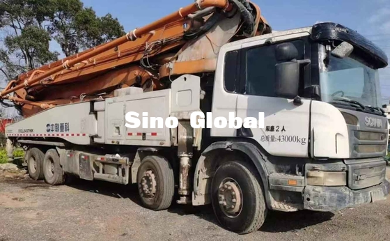 Zoomlion Kullanılmış Beton Bomlu Pompa Kamyonu 56 Metre Scania modeli ile