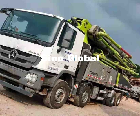 Zoomlion Kullanılmış Beton Pompası Kamyonu, Kullanılmış Beton Bomlu Kamyonları 52 Metre 300KW