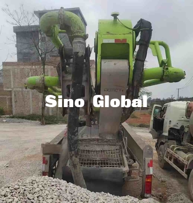 FAW Şasi ile 287KW Güç Kullanılmış Beton Pompası Kamyon 49M Dikey Erişim