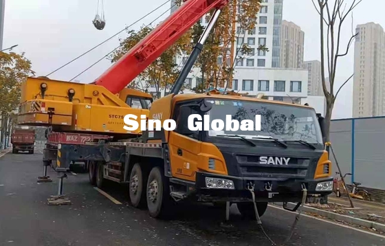 Sany Kullanılmış Bomlu Kamyon Vinç, 75 Tonluk Kamyon Vinç STC50S Düz Kol