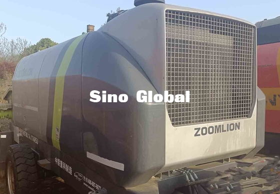 Siyah Yeşil Kullanılmış Beton Römork Pompası Zoomlion HBT80 174kw