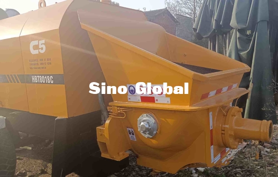 Sarı Kullanılmış Sany Römork Üstü Beton Pompası 180KW HBT8018C