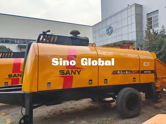 HBT6013 Sany Kullanılmış Römork Üstü Beton Pompası 90KW S Valf Tipi