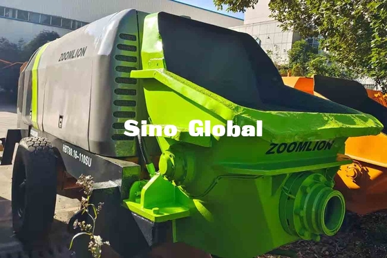Kullanılmış Elektrikli Römork Beton Pompası Zoomlion 600L Hazne Kapasitesi