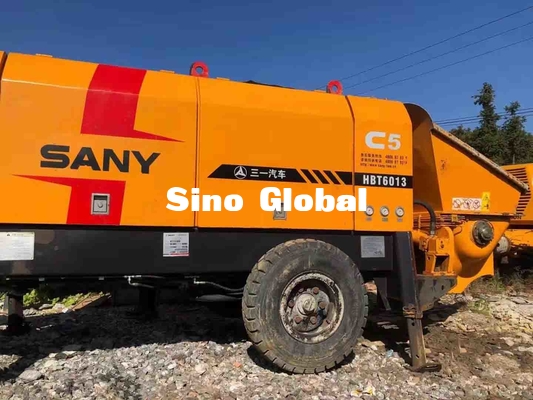 HBT6013 Sany Kullanılmış Römork Üstü Beton Pompası 90KW S Vana Tipi