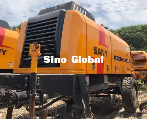 Elektrikli Kullanılmış Beton Römork Pompası Sany HBT6013 90KW Nominal Güç