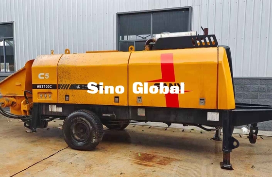 Kullanılmış Römork Üstü Beton Pompası 181KW Motor Gücü S Valfi